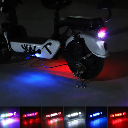 Motorcycle Bicycle Charging Strobe Decorative Warning Tail Light(Red White Light) - Taillights by buy2fix | Online Shopping UK | buy2fix