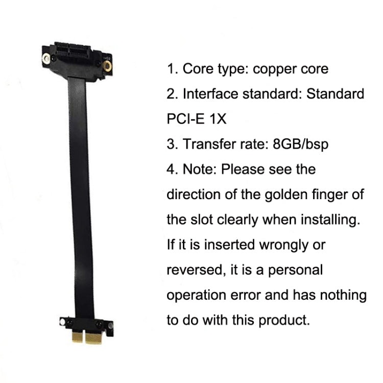 PCI-E 3.0 1X 180-degree Graphics Card Wireless Network Card Adapter Block Extension Cable, Length: 25cm -  by buy2fix | Online Shopping UK | buy2fix