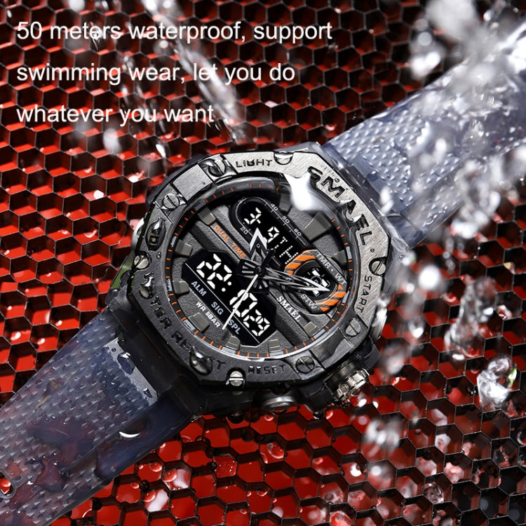 SMAEL 8066 Outdoor Electronic Sports Watch Alloy Colorful Multifunctional Men Watch(Silver) - Sport Watches by SMAEL | Online Shopping UK | buy2fix