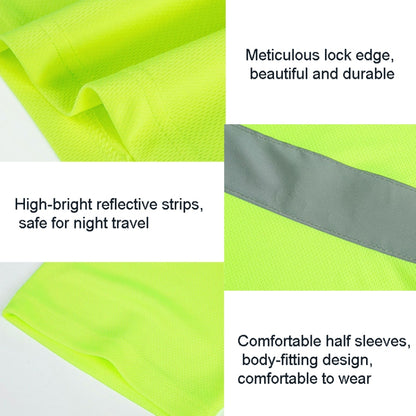 Reflective Quick-drying T-shirt Lapel Short-sleeved Safety Work Shirt, Size: L(Fluorescent Yellow) - Workplace Safety Supplies by buy2fix | Online Shopping UK | buy2fix