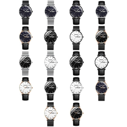 BINBOND B3820 30M Waterproof Ultra-thin Quartz Luminous Starry Watch, Color: White Net-White-Starry - Metal Strap Watches by BINBOND | Online Shopping UK | buy2fix