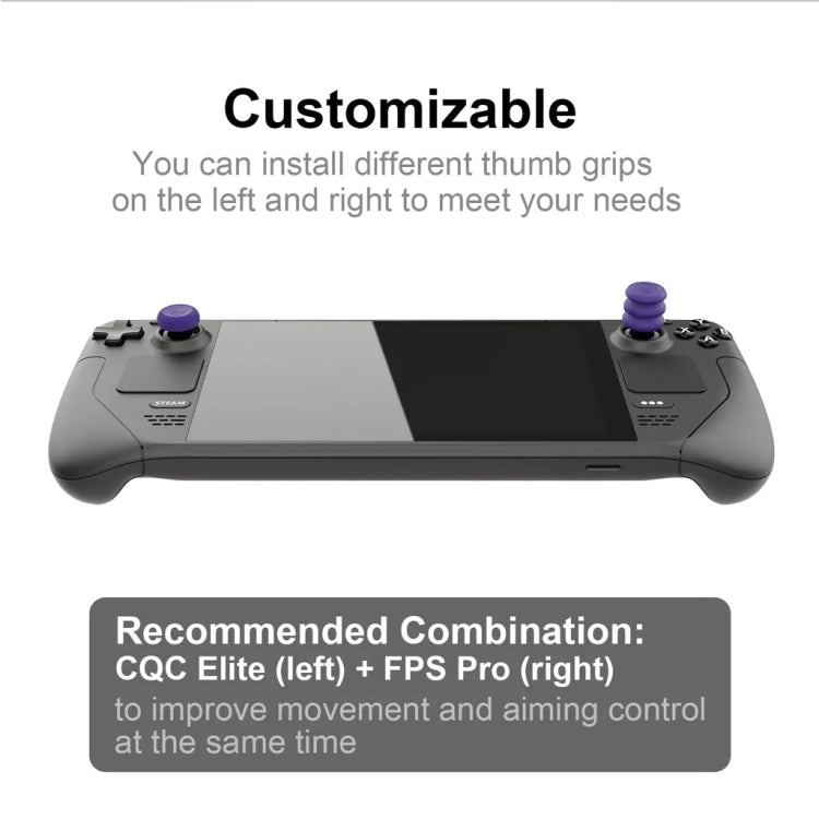For Steam Deck Game Console Joystick Cap Set Anti-skid Combination Button Cap(Purple) - Accessories by buy2fix | Online Shopping UK | buy2fix