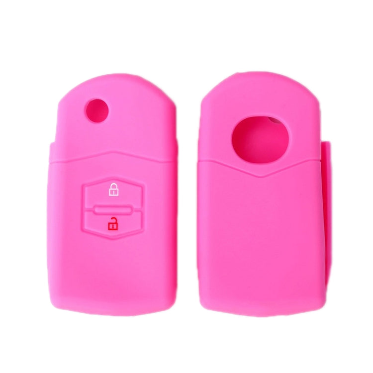 For Mazda M6/CX-5 2pcs Remote Control Folding 2 Button Silicone Case(Pink) - In Car by buy2fix | Online Shopping UK | buy2fix