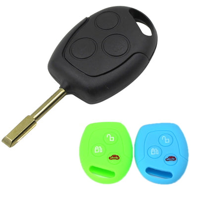 For Ford Transit/Focus 2pcs 3-Button Silicone Key Protector(Orange) - In Car by buy2fix | Online Shopping UK | buy2fix