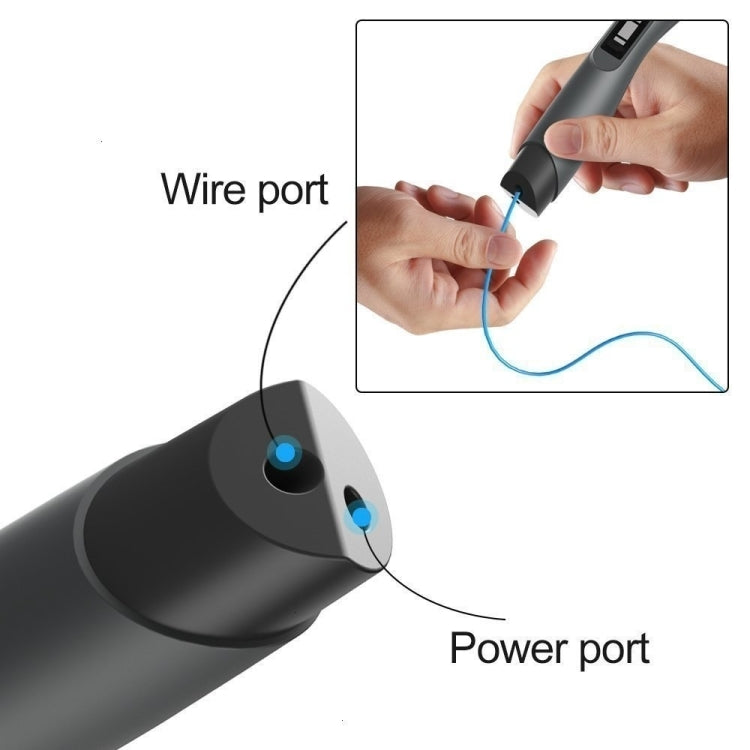 SL-300  3D Printing Pen 8 Speed Control High Temperature Version Support PLA/ABS Filament With US Plug(Black -green) - Consumer Electronics by buy2fix | Online Shopping UK | buy2fix