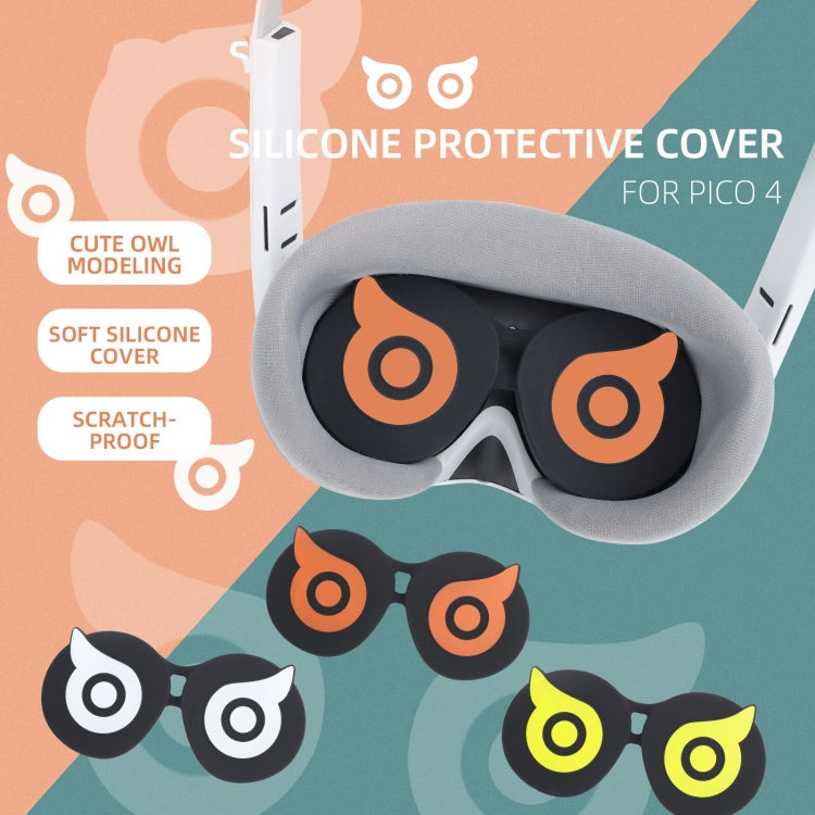 For PICO 4 Hifylux PC-ZF23 Owl Lens Protector Dust Scratch VR Glasses Silicone Case(Orange) - Consumer Electronics by buy2fix | Online Shopping UK | buy2fix