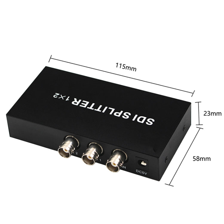 1 In 2 Out SD-SDI / HD-SDI / 3G-SDI Distribution Amplifier Video SDI Splitter(UK Plug) -  by buy2fix | Online Shopping UK | buy2fix