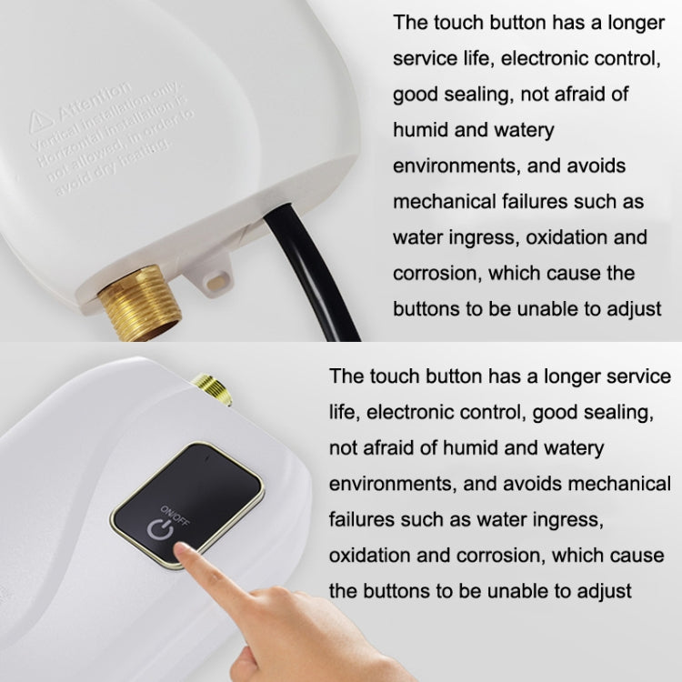 Instant Water Heater Mini Kitchen Quick Heater Household Hand Washing Water Heater EU  Plug(Brick Red) - Water Heaters & Parts by buy2fix | Online Shopping UK | buy2fix