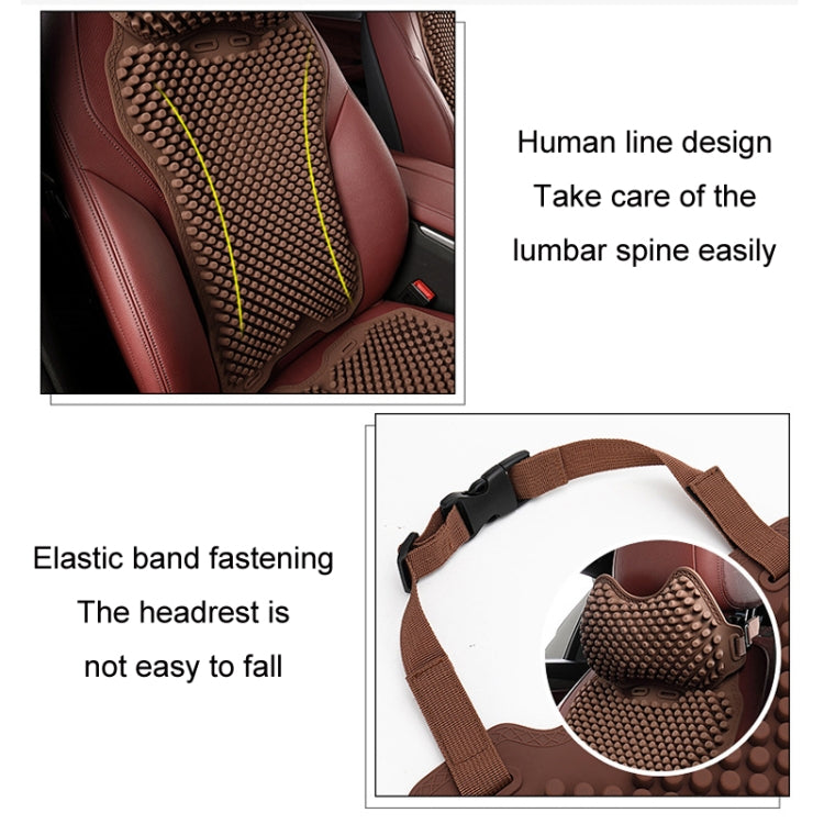 Silicone Car Seat Cushion Summer Breathable Cool Pad, Color: Rear Cushion Coffee -  by buy2fix | Online Shopping UK | buy2fix