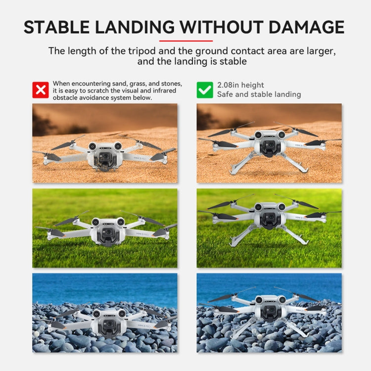 For DJI Mini 3 Pro RCSTQ Increase Tripod Landing Skid Float Kit  Single Landing Gear - Holder Series by RCSTQ | Online Shopping UK | buy2fix