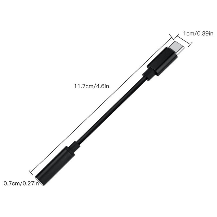 RCSTQ for DJI Action 2 Type-C/USB-C to 3.5mm Audio Conversion Cable(Black) -  by RCSTQ | Online Shopping UK | buy2fix