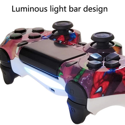 For PS4 Wireless Bluetooth Game Controller With Light Strip Dual Vibration Game Handle(Letter) - Gamepads by buy2fix | Online Shopping UK | buy2fix