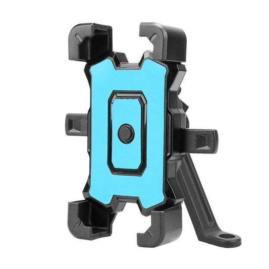 Electric Bike Motorcycle Bicycle Riding Shockproof Navigation Bracket, Color: Blue For Rearview Mirror - Holders by buy2fix | Online Shopping UK | buy2fix
