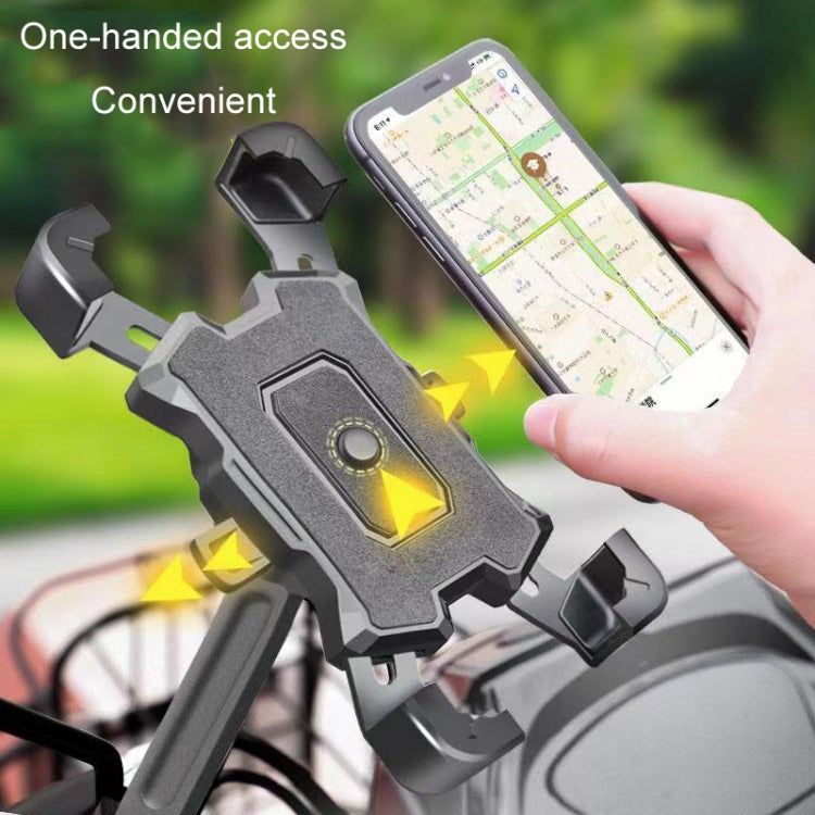 Electric Bike Motorcycle Bicycle Riding Shockproof Navigation Bracket, Color: Blue For Rearview Mirror - Holders by buy2fix | Online Shopping UK | buy2fix