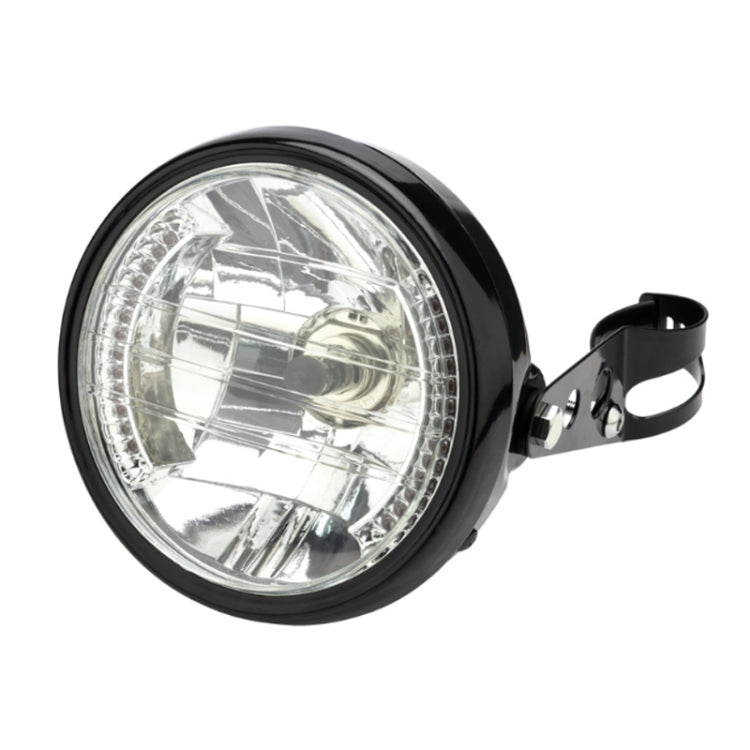 Motorcycle 7 Inch LED Headlamp Angel Ring Steering Function With Bracket(Shock Absorber Diameter 35-43MM) - Headlights by buy2fix | Online Shopping UK | buy2fix