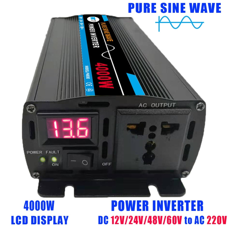 4000W 12V to 220V High Power Car Pure Sine Wave Inverter Power Converter - Pure Sine Wave by buy2fix | Online Shopping UK | buy2fix