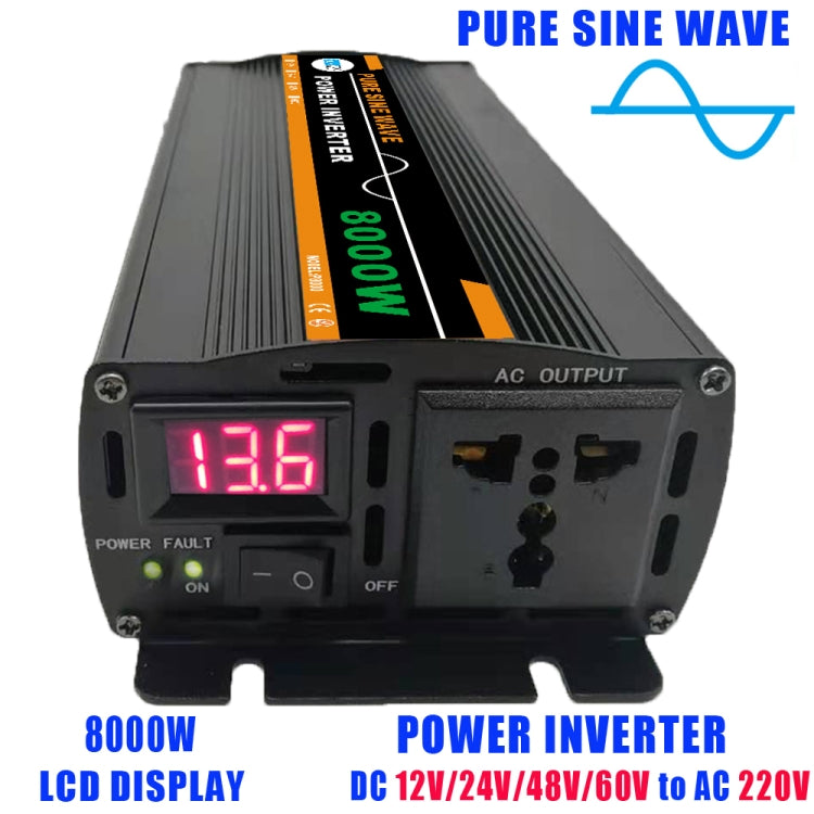 8000W 24V to 220V High Power Car Pure Sine Wave Inverter Power Converter - Pure Sine Wave by buy2fix | Online Shopping UK | buy2fix