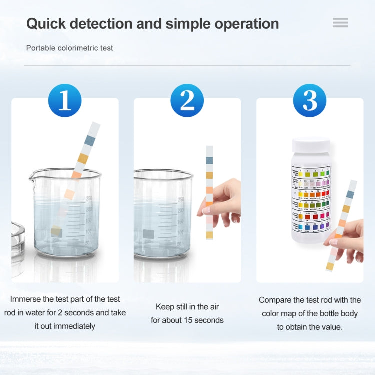 50pcs PH075 6 In 1 Residual Chlorine PH Water Quality Detector PH Test Paper - Air & Water Quality Tester by buy2fix | Online Shopping UK | buy2fix