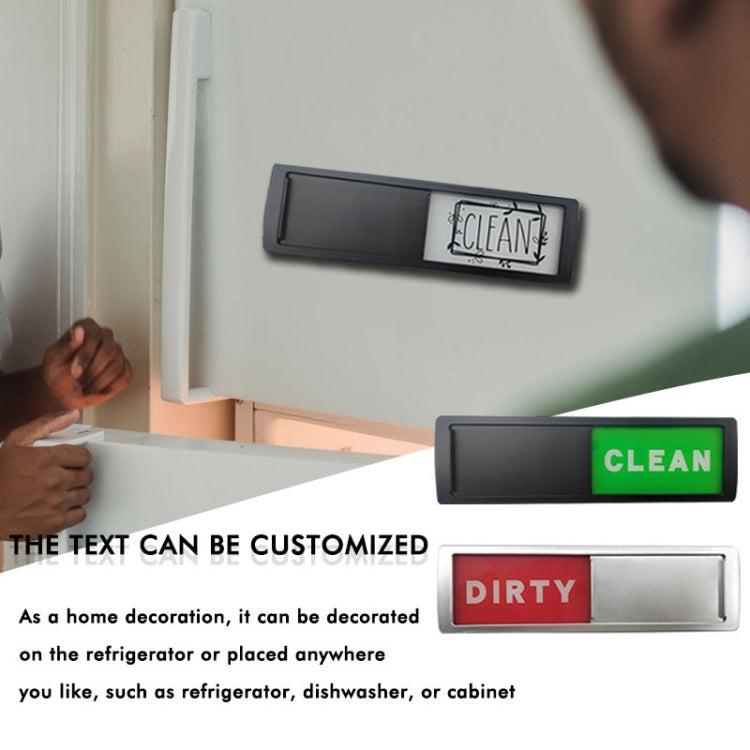 Dishwasher Magnet Clean Dirty Sign Double-Sided Refrigerator Magnet(Silver Gray White) - Dish Washers & Accessories by buy2fix | Online Shopping UK | buy2fix