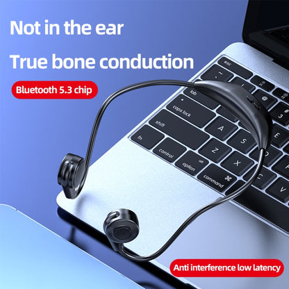 M2 Bone Conduction Earphones Running Stereo To Ear Bluetooth Earphones(Black + Blue) - Neck-mounted Earphone by buy2fix | Online Shopping UK | buy2fix