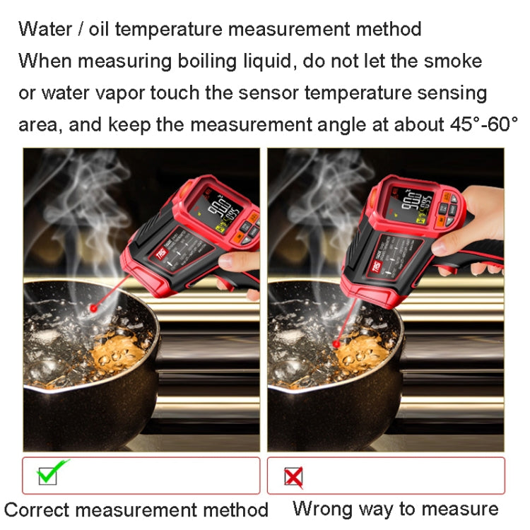 TASI TA603B -32-1380 degrees Celsius Color Screen Infrared Thermometer Industrial Electronic Thermometer - Thermostat & Thermometer by TASI | Online Shopping UK | buy2fix