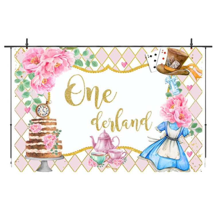 210x150cm Tea Party Tea Cup Teapot Birthday Backdrop Cloth -  by buy2fix | Online Shopping UK | buy2fix