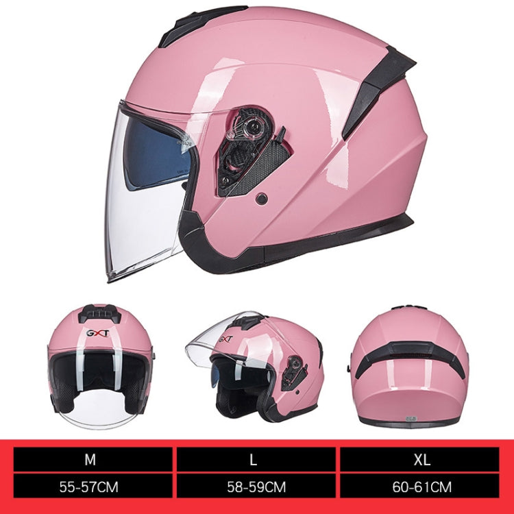 GXT Electric Vehicle Four Seasons Sun Protection & Windshield Double Lens Helmet, Size: M(Bright White) - Helmets by GXT | Online Shopping UK | buy2fix