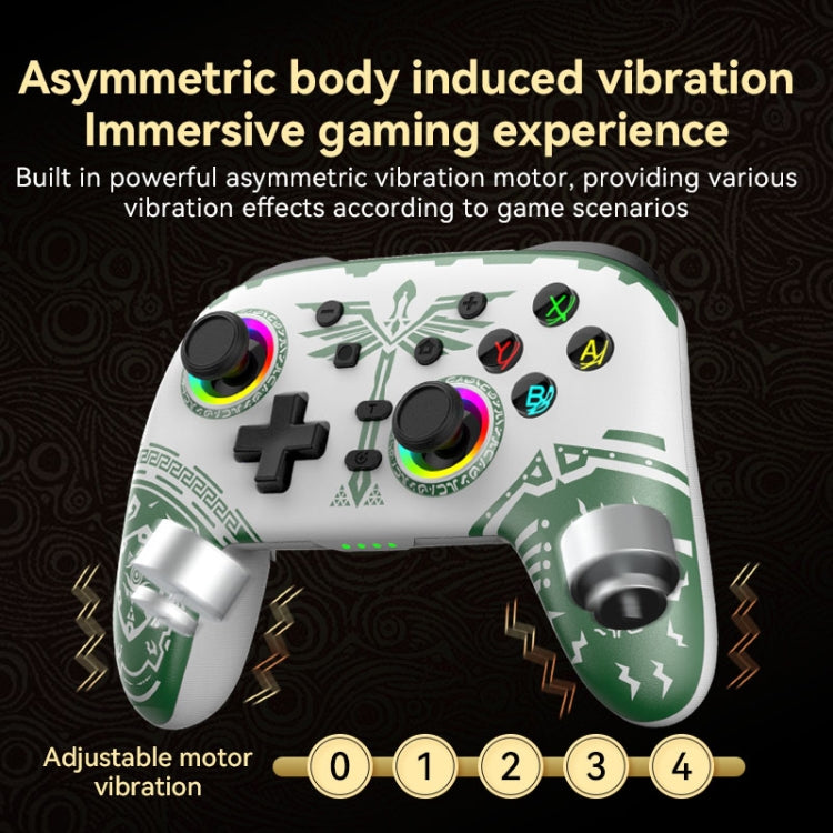 Wireless Bluetooth Somatosensory Vibration Gamepad for Nintendo Switch/Switch PRO, Color: White Green - Gamepads by buy2fix | Online Shopping UK | buy2fix