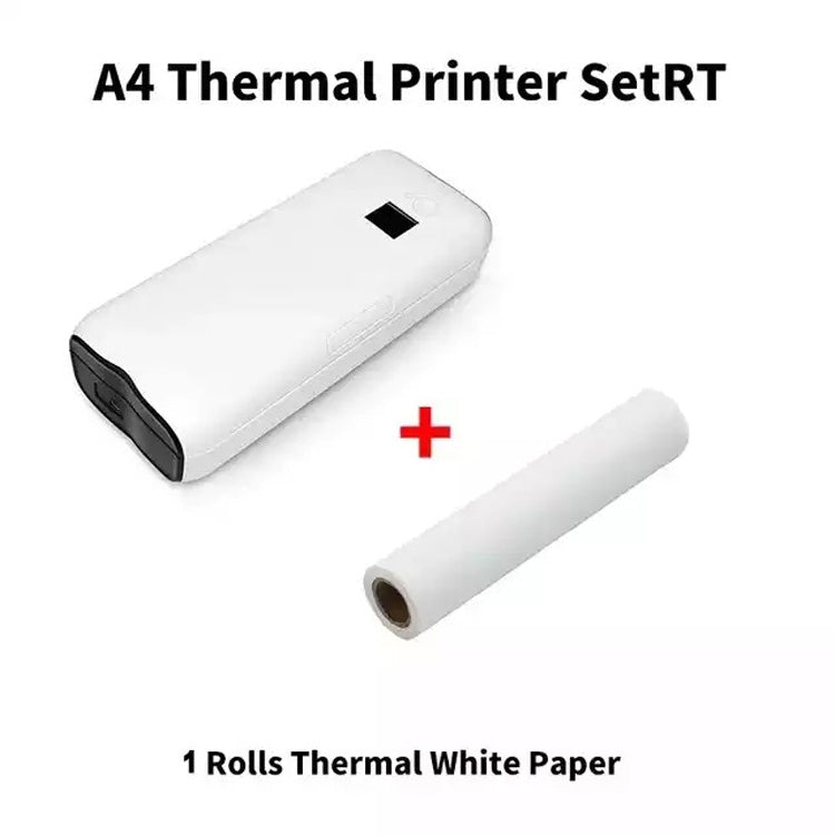 A4 Inkless Printer Home Mini Mobile Phone Bluetooth Job Thermal Printer With 50pcs Paper - Printer by buy2fix | Online Shopping UK | buy2fix