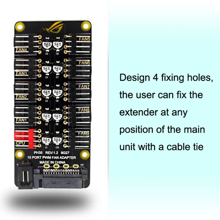 PWM Fan Hub Desktop Computer CPU Fan Expander Supports 3Pin&4Pin(Black) - Others by buy2fix | Online Shopping UK | buy2fix