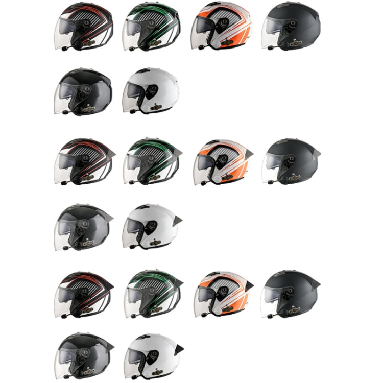 KUQIBAO Motorcycle Smart Bluetooth Sun Protection Double Lens Safety Helmet, Size: M(Matte Black Phantom Fiber+Black Tail) - Helmets by KUQIBAO | Online Shopping UK | buy2fix