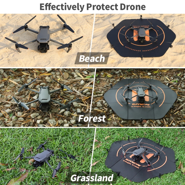 Sunnylife TJP11 80cm Hexagonal Double-sided Folding With Ground Spikes Drone Universal Apron - Parking Apron by Sunnylife | Online Shopping UK | buy2fix