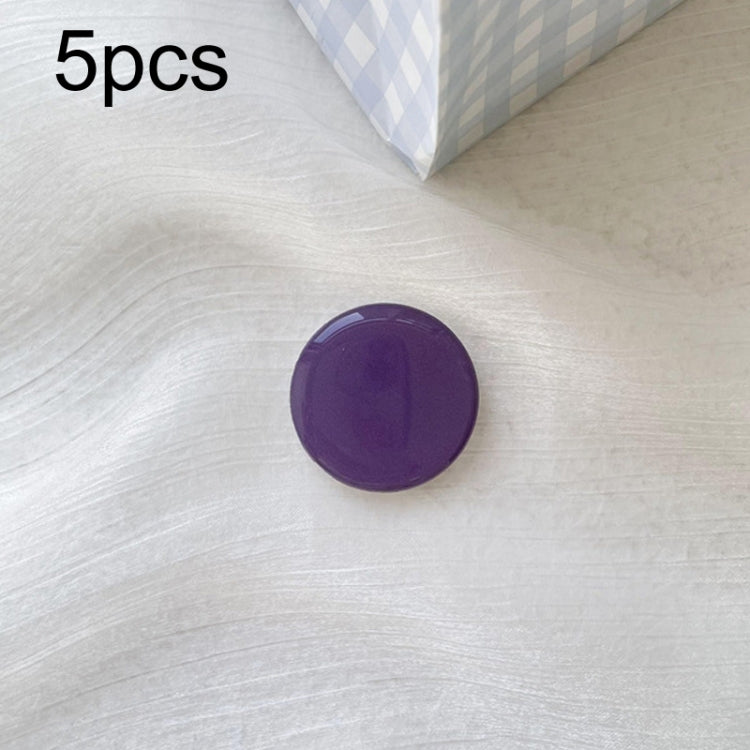 5pcs Solid Color Drop Glue Airbag Bracket Mobile Phone Ring Buckle(Purple) - Ring Holder by buy2fix | Online Shopping UK | buy2fix