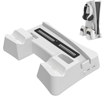 Iplay HBP-351 For Sony PS5 Digital Version Host Cooling Base Bracket Multifunctional Handle Charging Stand(White) - Charger & Power by iplay | Online Shopping UK | buy2fix