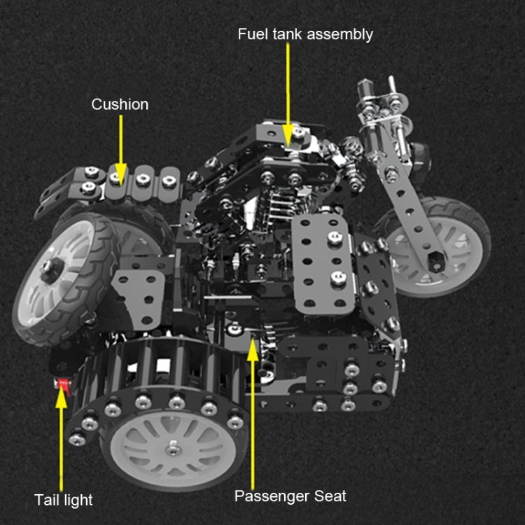 Metal Assembly Model Building Blocks Manual Assembly Retro Side Motorcycle Toy - Building Blocks by buy2fix | Online Shopping UK | buy2fix