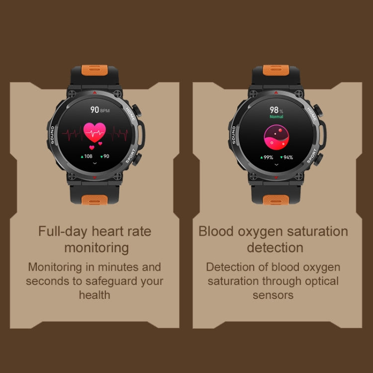 S56T Heart Rate/Blood Oxygen/Sleep Monitoring Bluetooth Call Outdoor Waterproof Smart Watch(Blue) - Smart Watches by buy2fix | Online Shopping UK | buy2fix