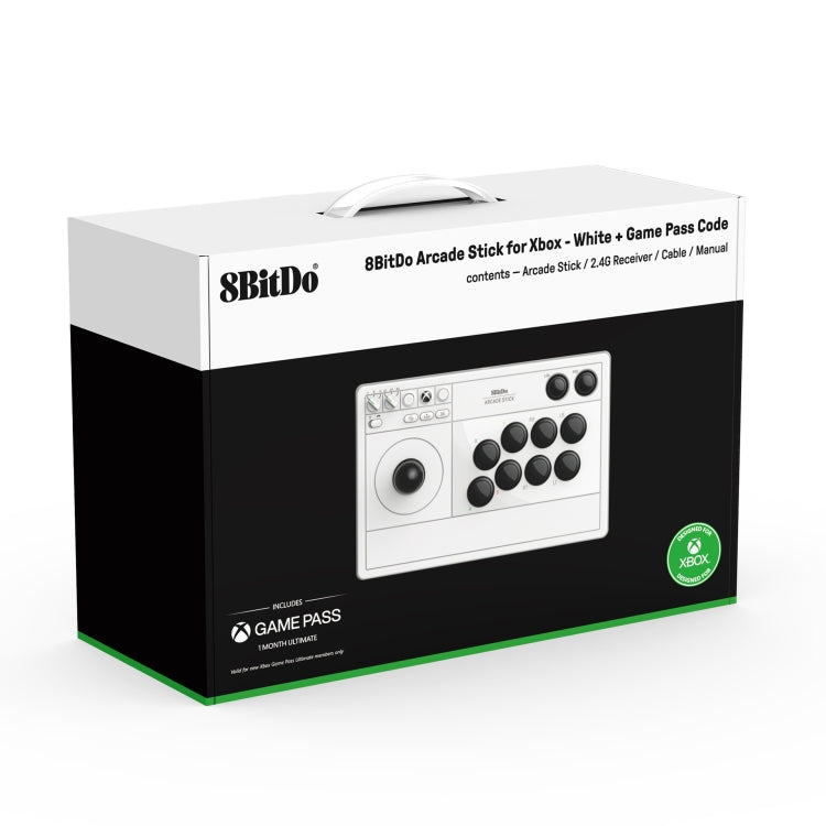 8Bitdo Wireless 2.4G Arcade Stick For Xbox Series X / S / Xbox One / Windows 10(White) - Gamepad by 8BitDo | Online Shopping UK | buy2fix