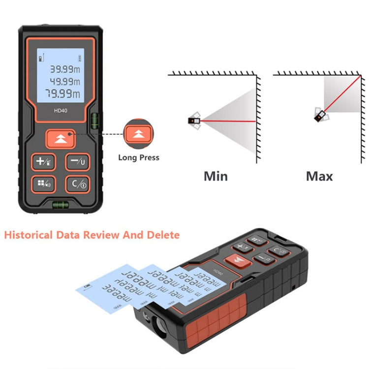 HILDA HD80 High Accuracy Laser Rangefinder Laser Electronics Ruler - Laser Rangefinder by HILDA | Online Shopping UK | buy2fix