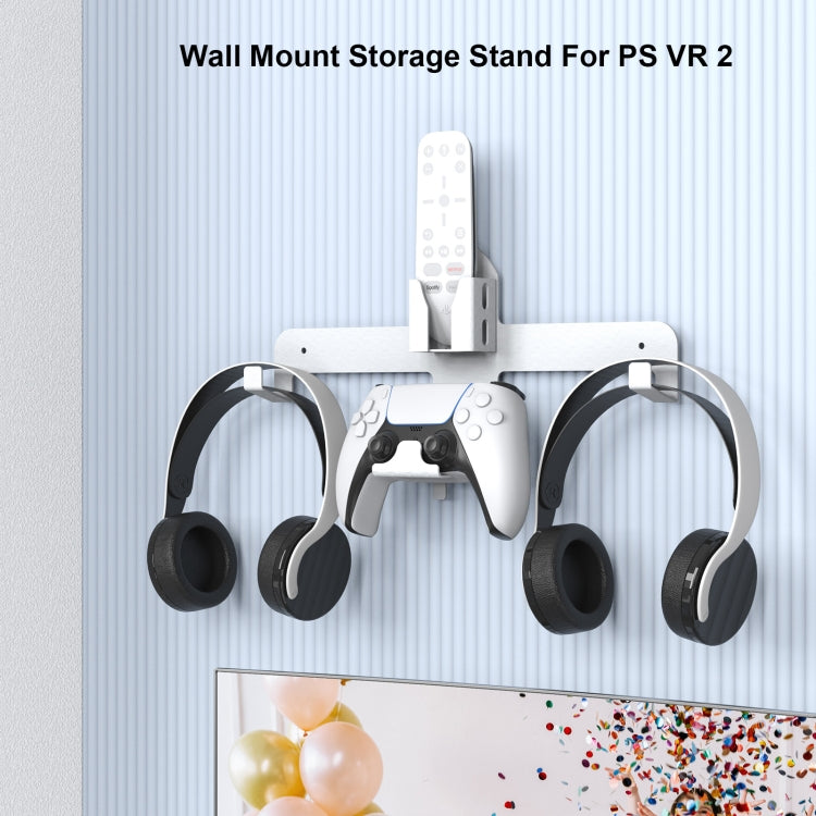 JYS JYS-P5158 For PS5 VR2 Wall Storage Bracket Helmet/Headset/Handle/Remote Control Wall Storage Storage Shelf(White) - Holder by JYS | Online Shopping UK | buy2fix