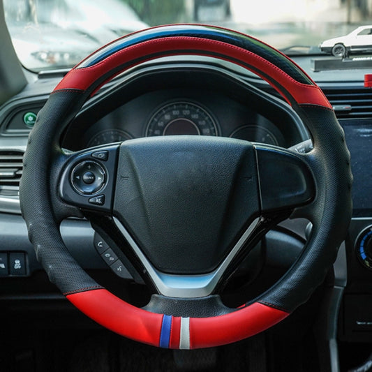 38cm Microfiber Leather Sports Colorful Car Steering Wheel Cover, Color: Red(O Type) - Steering Wheel Accessories by buy2fix | Online Shopping UK | buy2fix