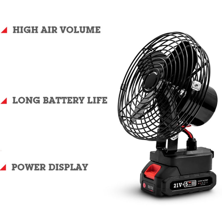 HILDA Portable Powerful Fan Outdoor Hair Dryer, With US Plug Adaptor, Style: 8 inch With 2 Battery(3000mAh) - Electric Fans by HILDA | Online Shopping UK | buy2fix