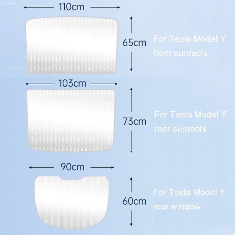 4pcs /Set For Tesla Model Y Ice Crystal Sunshade Car Roof Front And Rear Sunroof Shade(Beige) - Window Foils & Solar Protection by buy2fix | Online Shopping UK | buy2fix