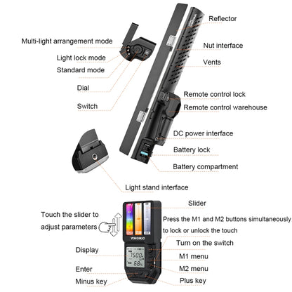 YONGNUO YN360IV 480 LEDs RGB APP Controlled Photography Fill Light, Spec: Standard+NP-F970 -  by YONGNUO | Online Shopping UK | buy2fix