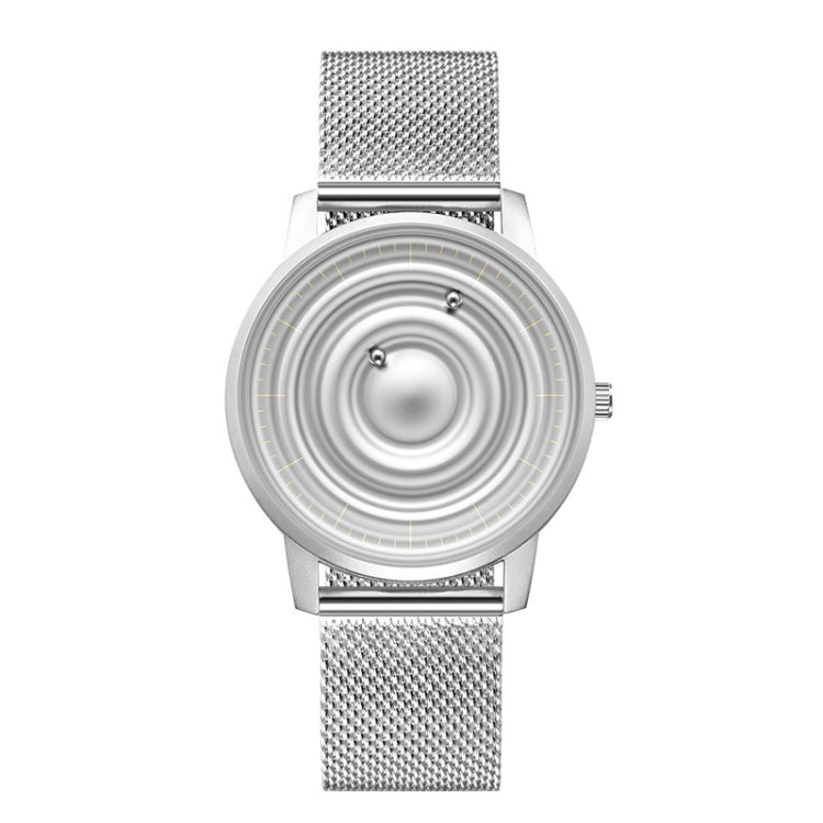 EUTOUR E041 Men Magnetic Quartz Watch With 40mm Stainless Steel Stand(Silver) - Metal Strap Watches by EUTOUR | Online Shopping UK | buy2fix