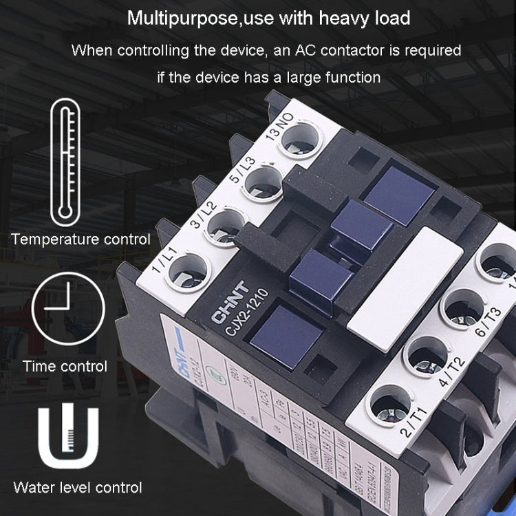 CHNT CJX2-3210 32A 220V Silver Alloy Contacts Multi-Purpose Single-Phase AC Contactor - Relays by CHNT | Online Shopping UK | buy2fix