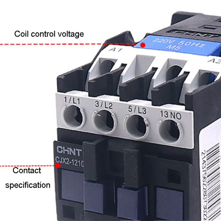 CHNT CJX2-3210 32A 220V Silver Alloy Contacts Multi-Purpose Single-Phase AC Contactor - Relays by CHNT | Online Shopping UK | buy2fix