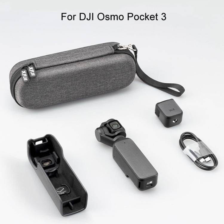 For DJI Osmo Pocket 3 XFJI Storage Box Waterproof Drop-proof Mini Body Handbag Accessories(Dark Gray) - Case & Bags by XFJI | Online Shopping UK | buy2fix