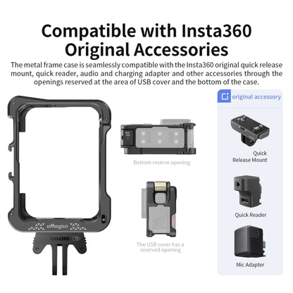 For Insta360 Ace / Ace Pro aMagisn Quick Disassembly Metal Rabbit Cage Border Accessories - Mount & Holder by aMagisn | Online Shopping UK | buy2fix