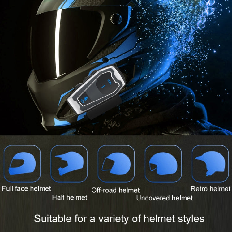 Motorcycle Helmet Bluetooth 5.0 Stereo Music Cycling Headphones(V10) - Motorcycle Walkie Talkie by buy2fix | Online Shopping UK | buy2fix