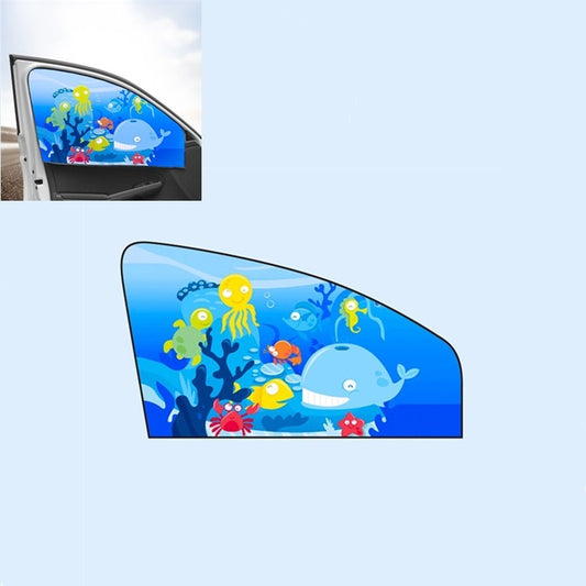 Car Cartoon Magnetic Sunshade Sunscreen Telescopic Collapsible Sunshield, Size:Driving(Underwater World) - Window Foils & Solar Protection by buy2fix | Online Shopping UK | buy2fix